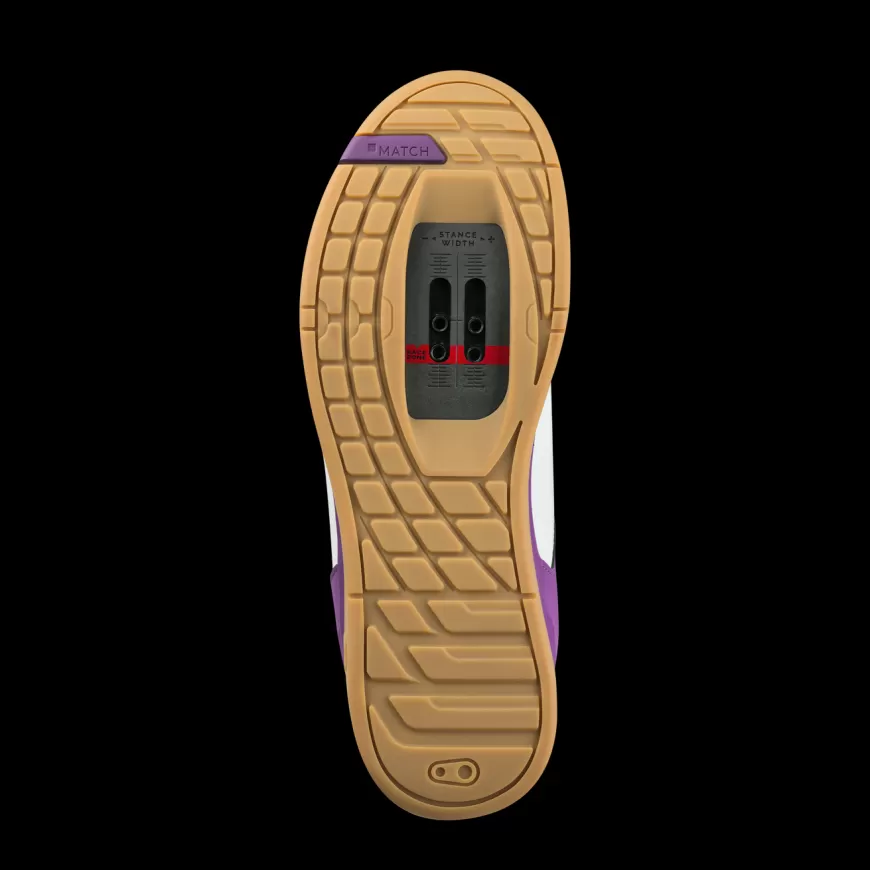 mallet_lace_clipin_shoes__bernard_kerr_edition_4.webp Mallet | Mallet Clip-in*Crankbrothers Mallet Lace Clip-In Shoes - Bernard Kerr Edition White/Purple/Gum